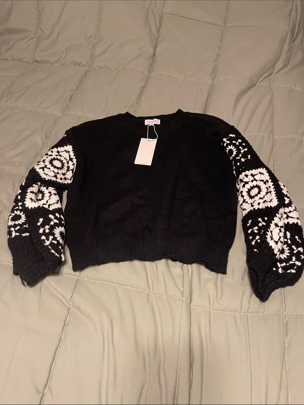 Annie Wear LA crochet sleeve boho sweater from Three Bird Nest